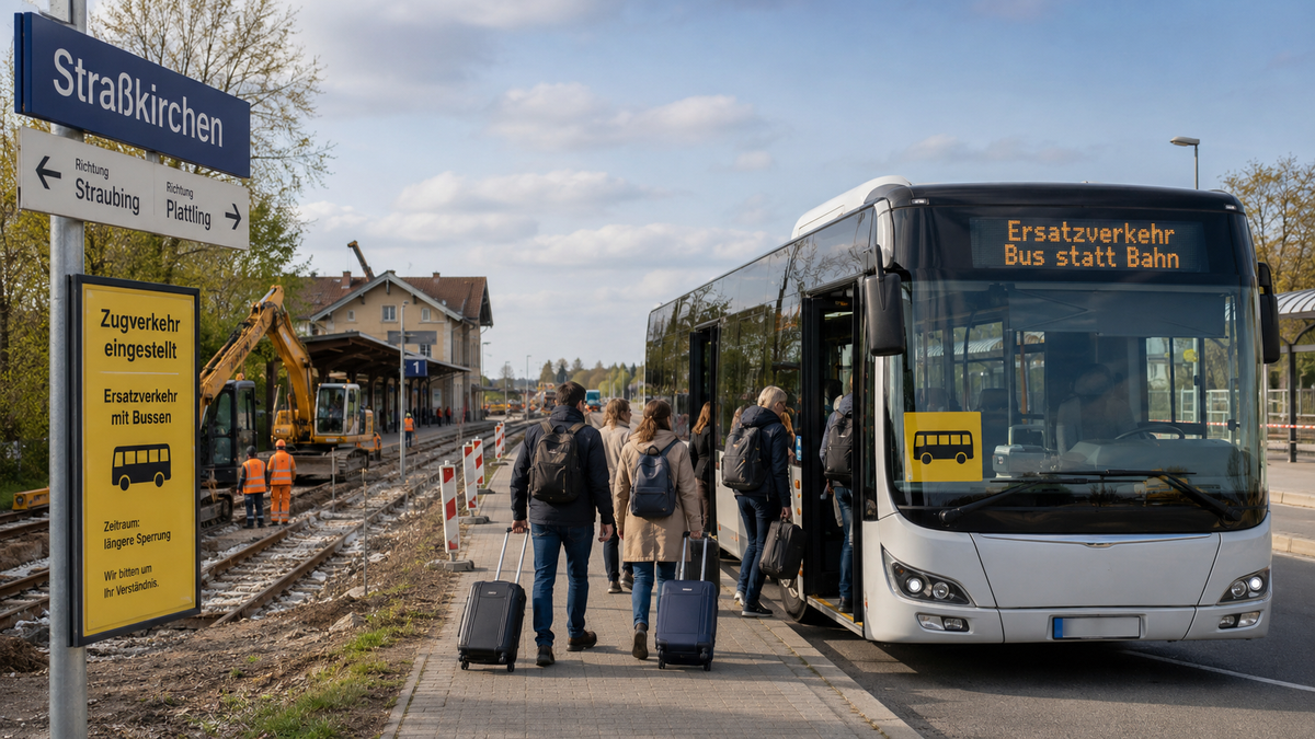 Bahn sperrt Strecke monatelang: Das bedeutet der Ersatzverkehr für Straubing, Straßkirchen und Plattling