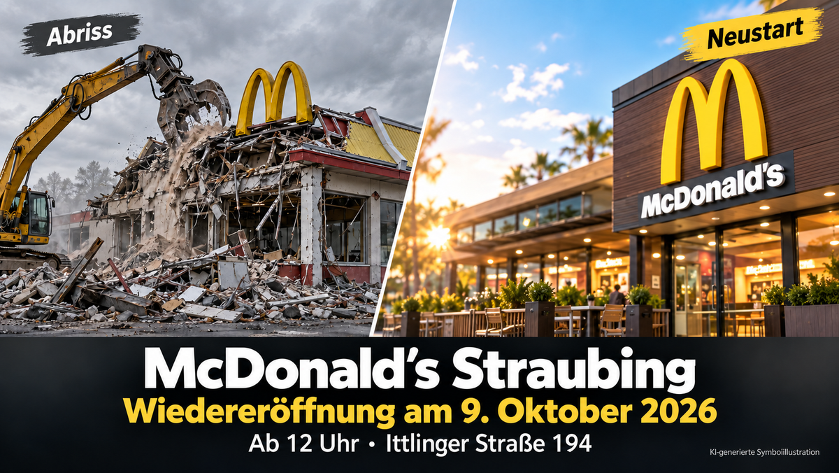Nach Abriss und Neubau: McDonald’s in Straubing feiert am 9. Oktober Wiedereröffnung