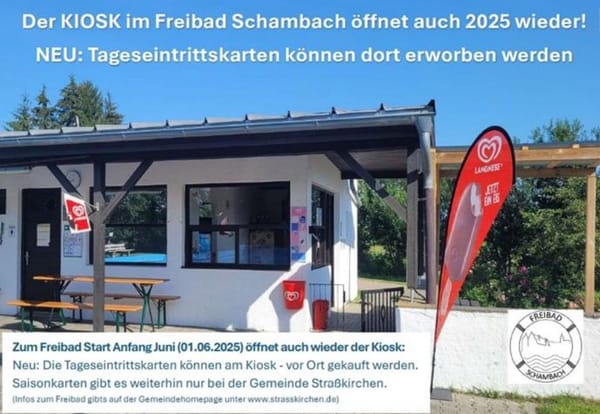 Freibad Schambach startet in die neue Saison – mit Kiosk und Tageskartenverkauf vor Ort