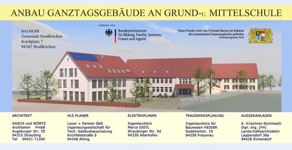 Baubeginn für die Erweiterung der Grund- und Mittelschule Straßkirchen: Startschuss fällt am 26. Mai 2026