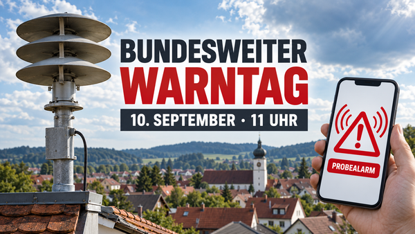Bundesweiter Warntag: Am Donnerstag heulen Sirenen und Handys schlagen Alarm