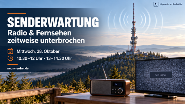 Senderwartung: Radio und Antennenfernsehen im Landkreis zeitweise unterbrochen