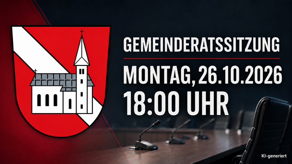 Gemeinderat Straßkirchen tagt am 26. Oktober