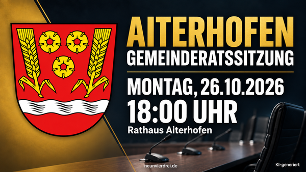 Gemeinderat Aiterhofen: Kita-Gebühren, Bauvorhaben und Gemeinde-App auf der Tagesordnung
